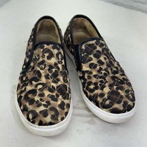 Steve Madden  Leopard Slip On Sneakers Animal Print Womens Size 9